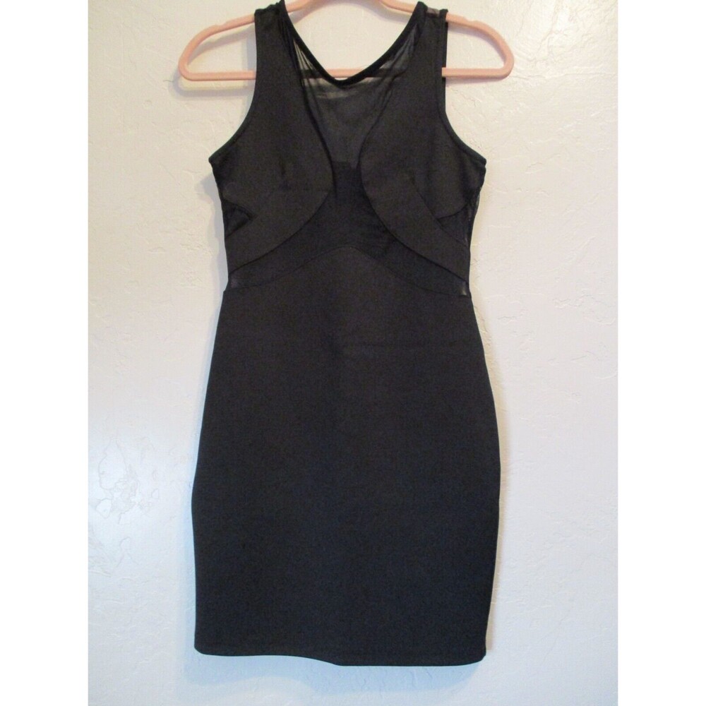 Foreign Exchange Women’s Size M Black Mesh Inset Bodycon Going Out Dress Sexy